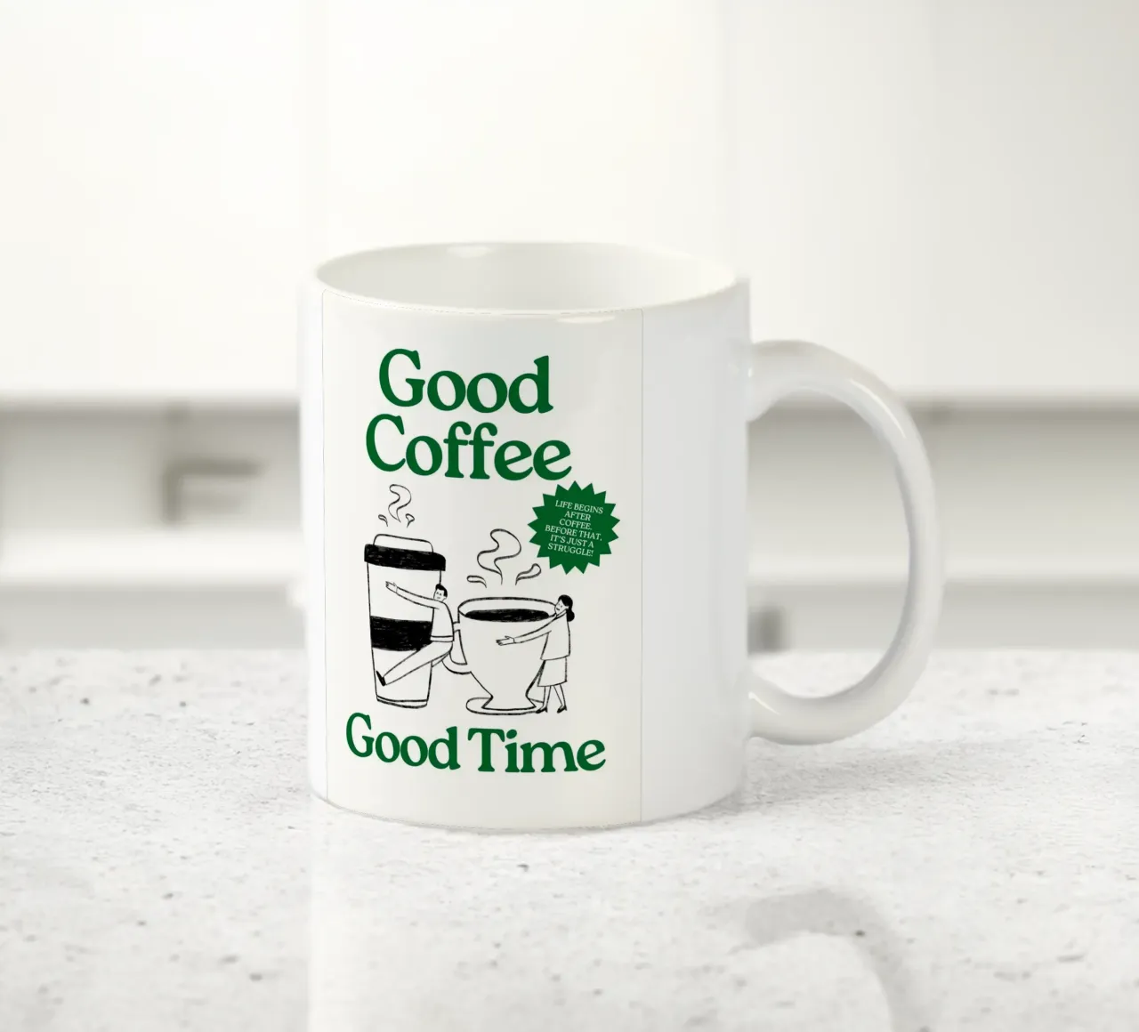 Good Coffee - Good Time tazza in ceramica da DigiWunderwerk