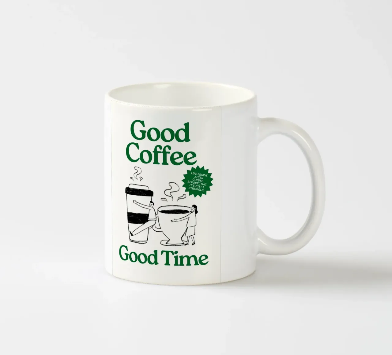 Good Coffee - Good Time tazza in ceramica da DigiWunderwerk