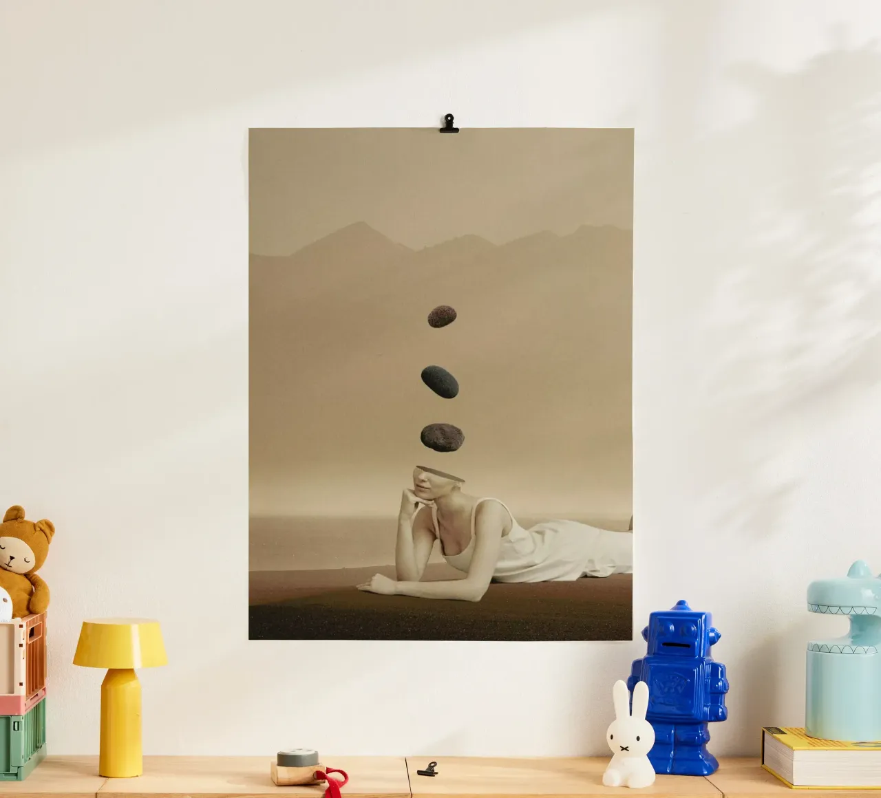 Peace of Mind 2 poster con telaio in alluminio da Maarten Léon