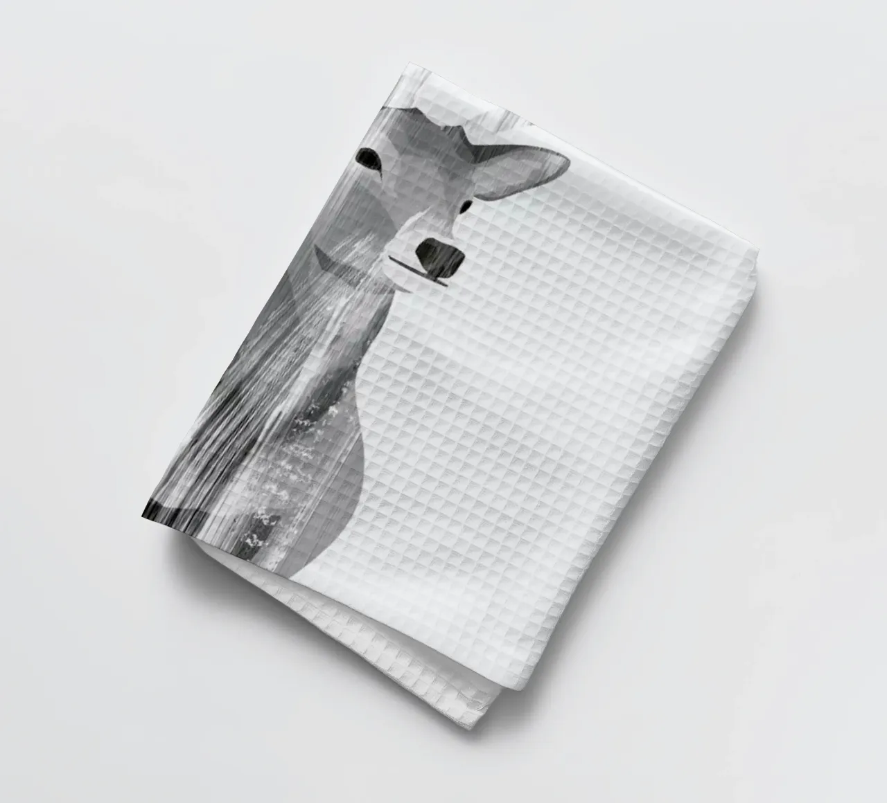 Deer Black & White tea towel by Goed Blauw