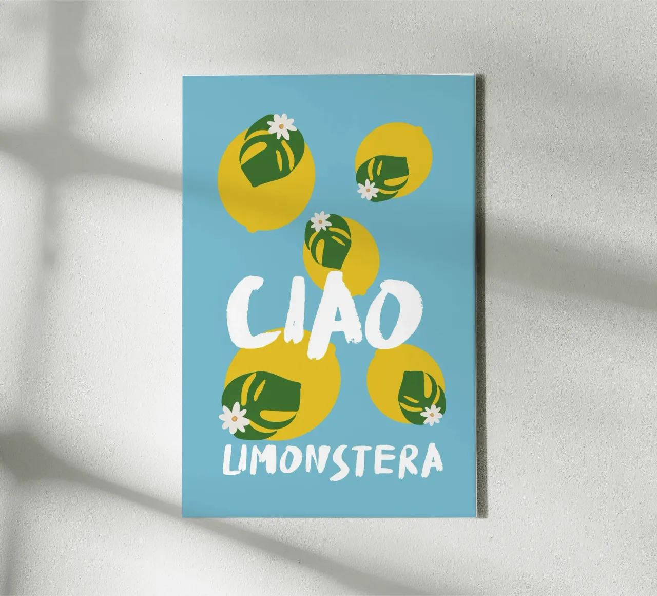 Ciao Limonstera tela con Cornice a cassetta da pierosvisuals