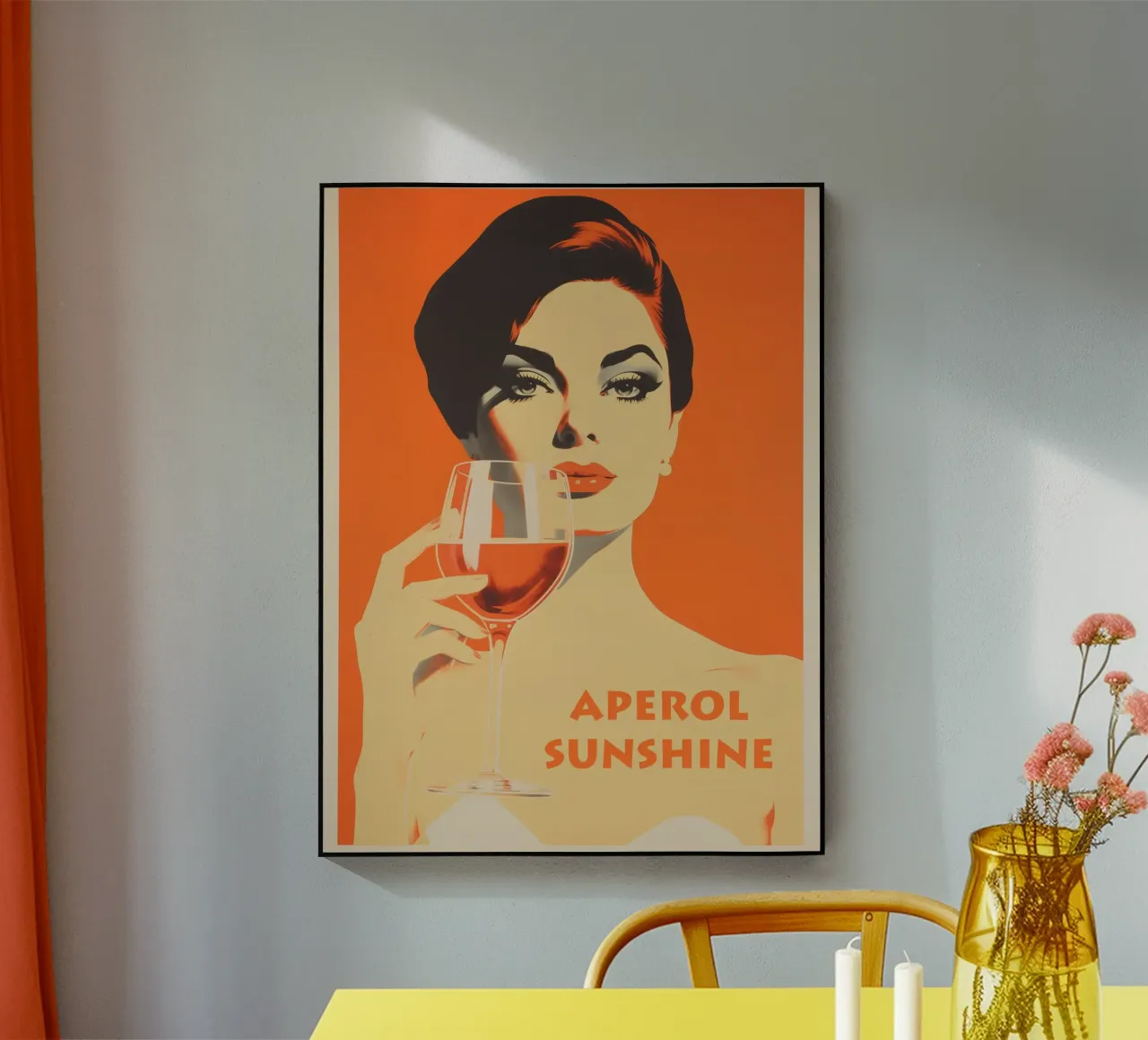 Aperol Sunshine | Pubblicità Aperol in stile retrò plexiglass da Autofocus