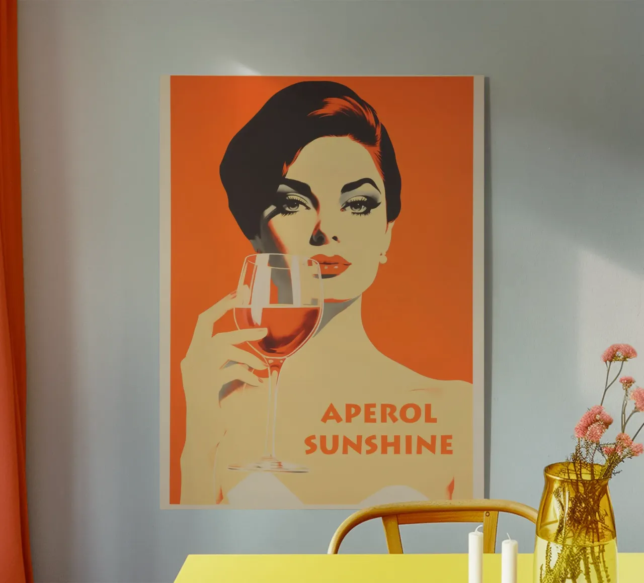 Aperol Sunshine | Pubblicità Aperol in stile retrò plexiglass da Autofocus