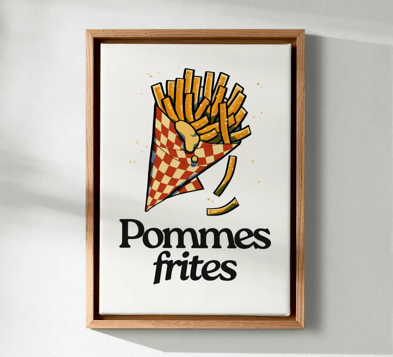 Pommes Frites tela con Cornice a cassetta da DigiWunderwerk