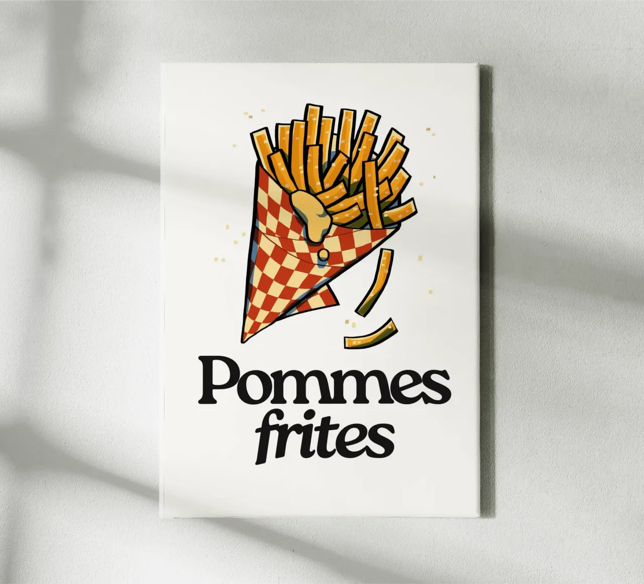 Pommes Frites tela con Cornice a cassetta da DigiWunderwerk