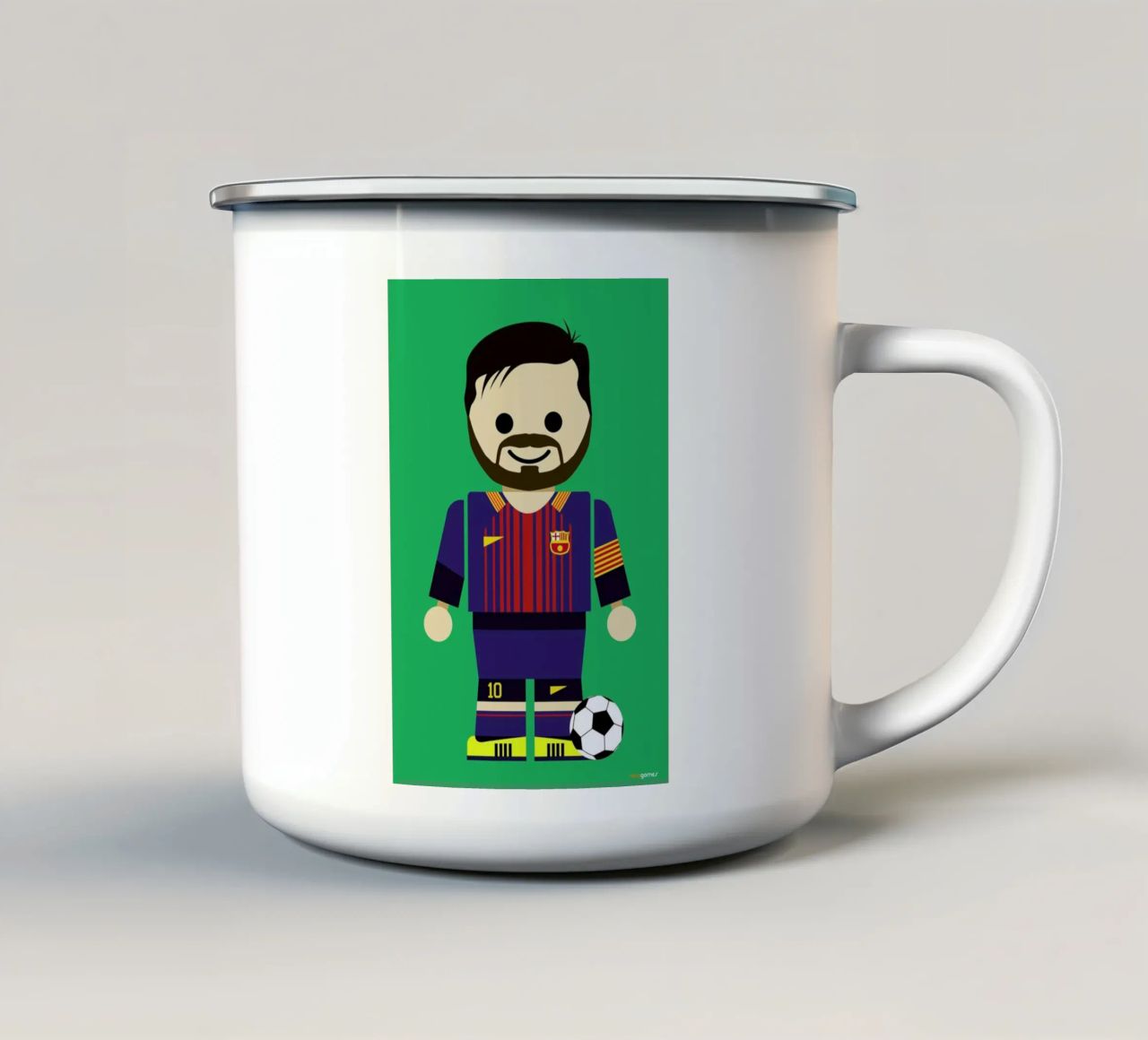 Messi Toy tazza in smalto da Rafa Gomes