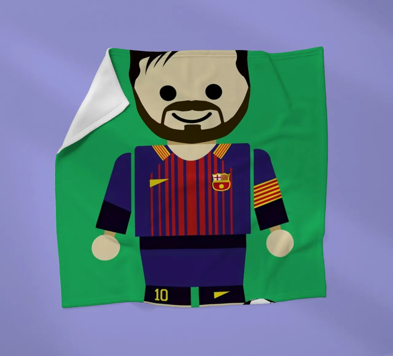 Messi Toy coperta in pile da Rafa Gomes