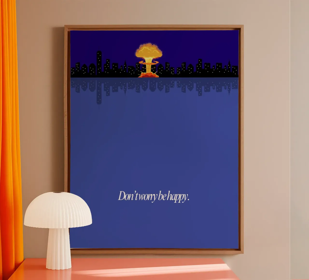 end of the world canvas with Floater frame by Ambition Wall