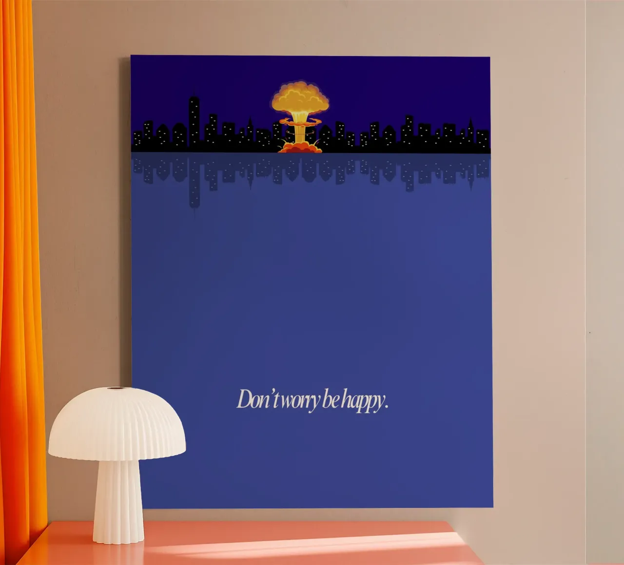 end of the world canvas with Floater frame by Ambition Wall