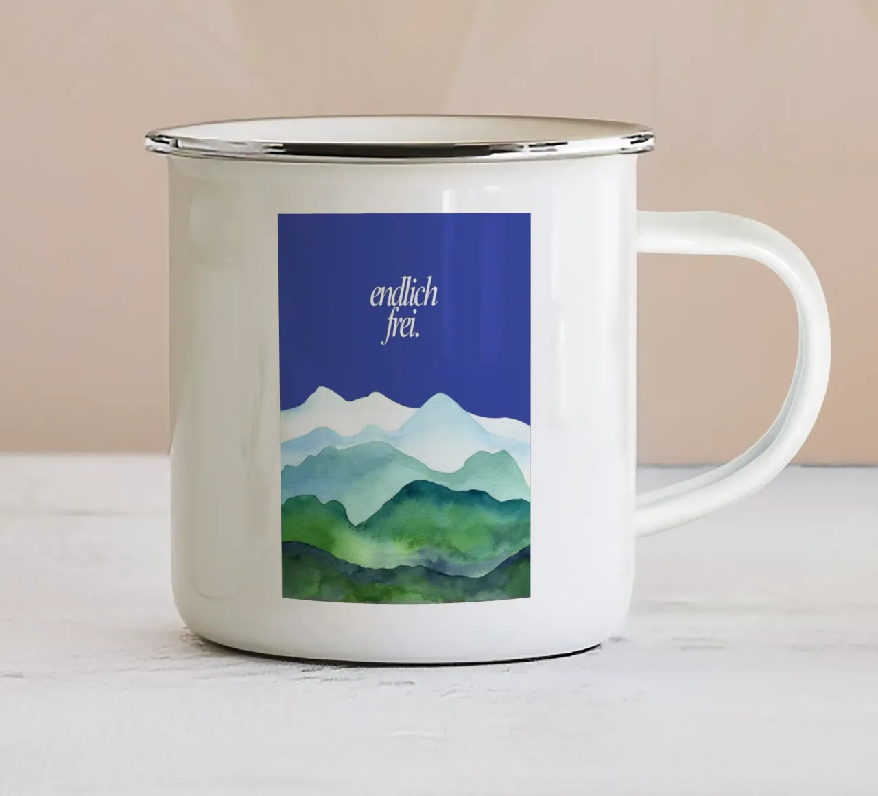 Freiheit tazza in smalto da Ambition Wall