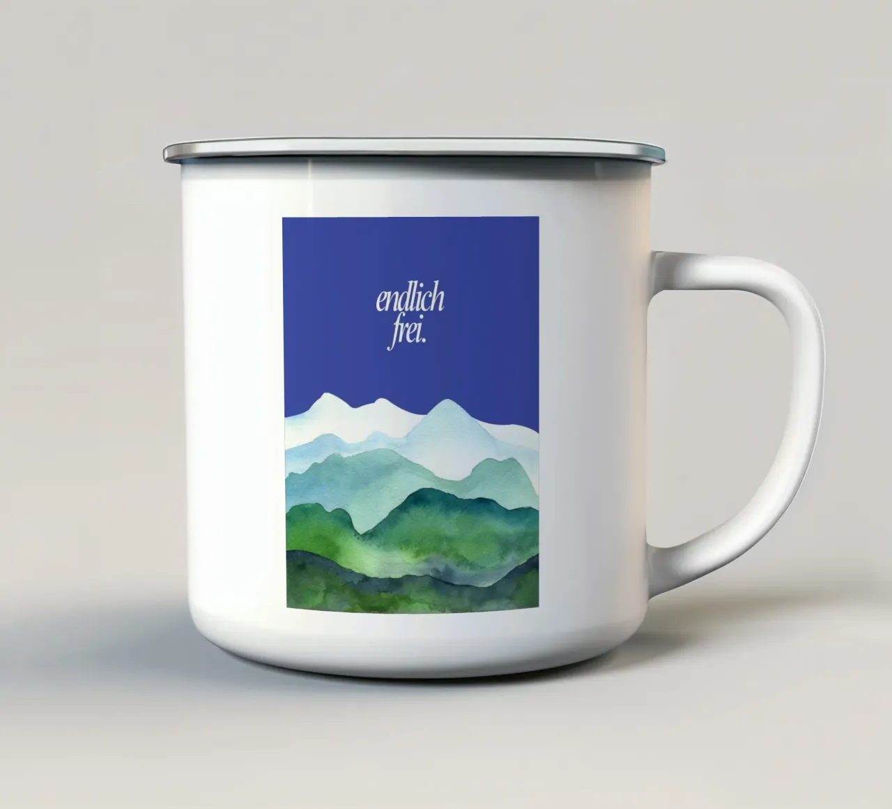 Freiheit tazza in smalto da Ambition Wall