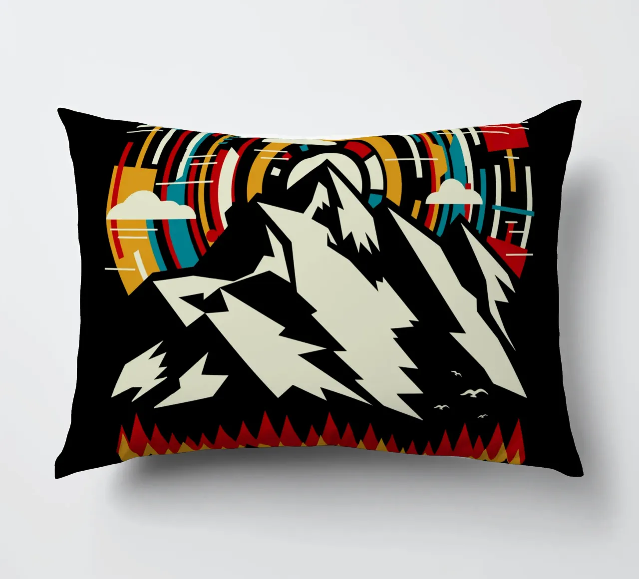 All'aperto Montagne futuristiche - Retro cuscino da LM2KONE