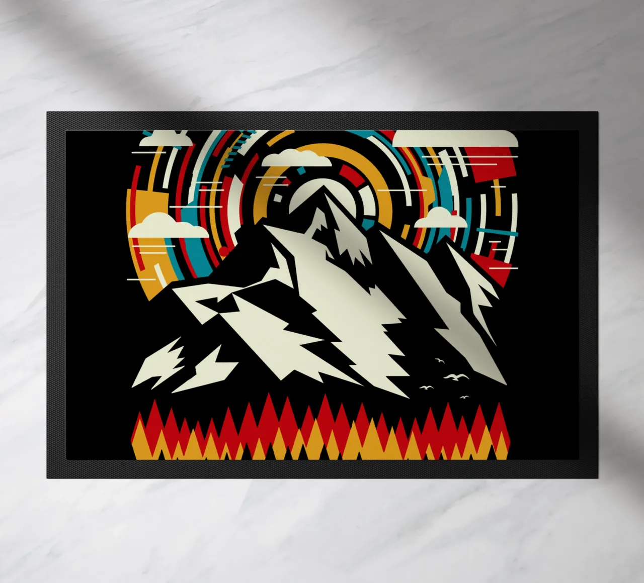 All'aperto Montagne futuristiche - Retro zerbino da LM2KONE