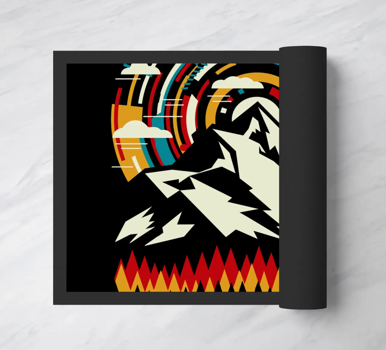 All'aperto Montagne futuristiche - Retro zerbino da LM2KONE