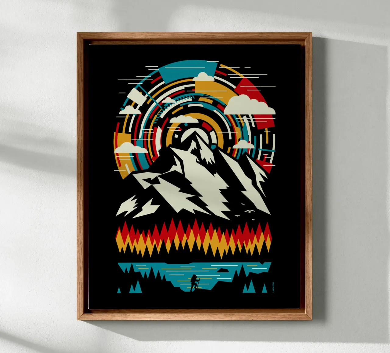 All'aperto Montagne futuristiche - Retro tela da LM2KONE