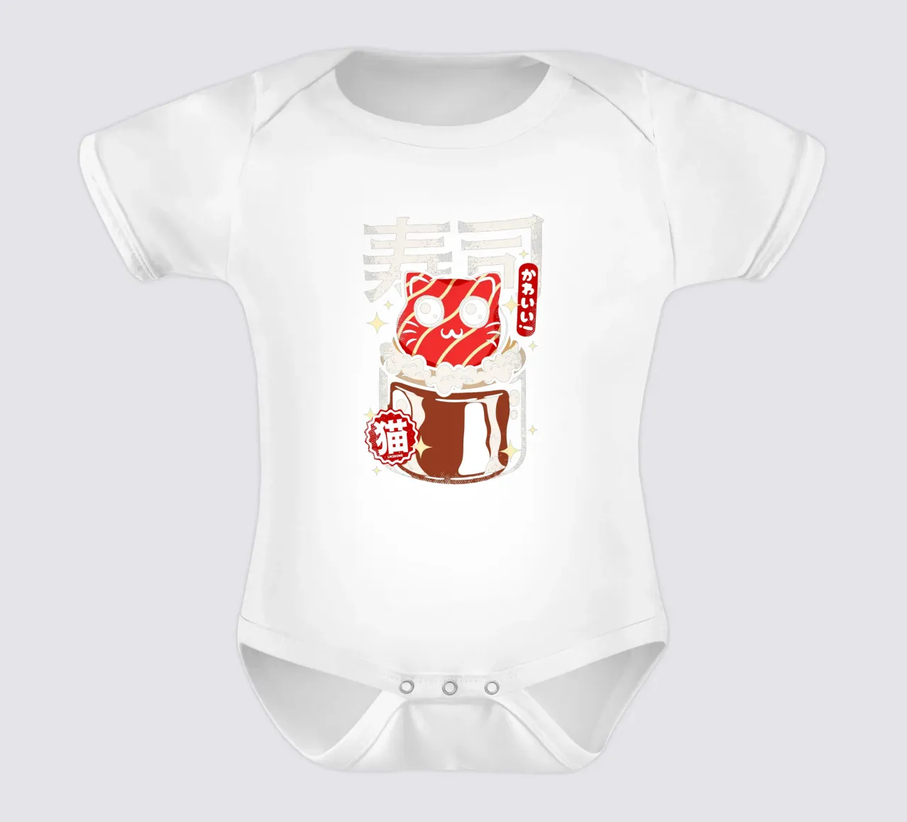 Gatto Neko Sushi body neonato maniche corte da LM2KONE