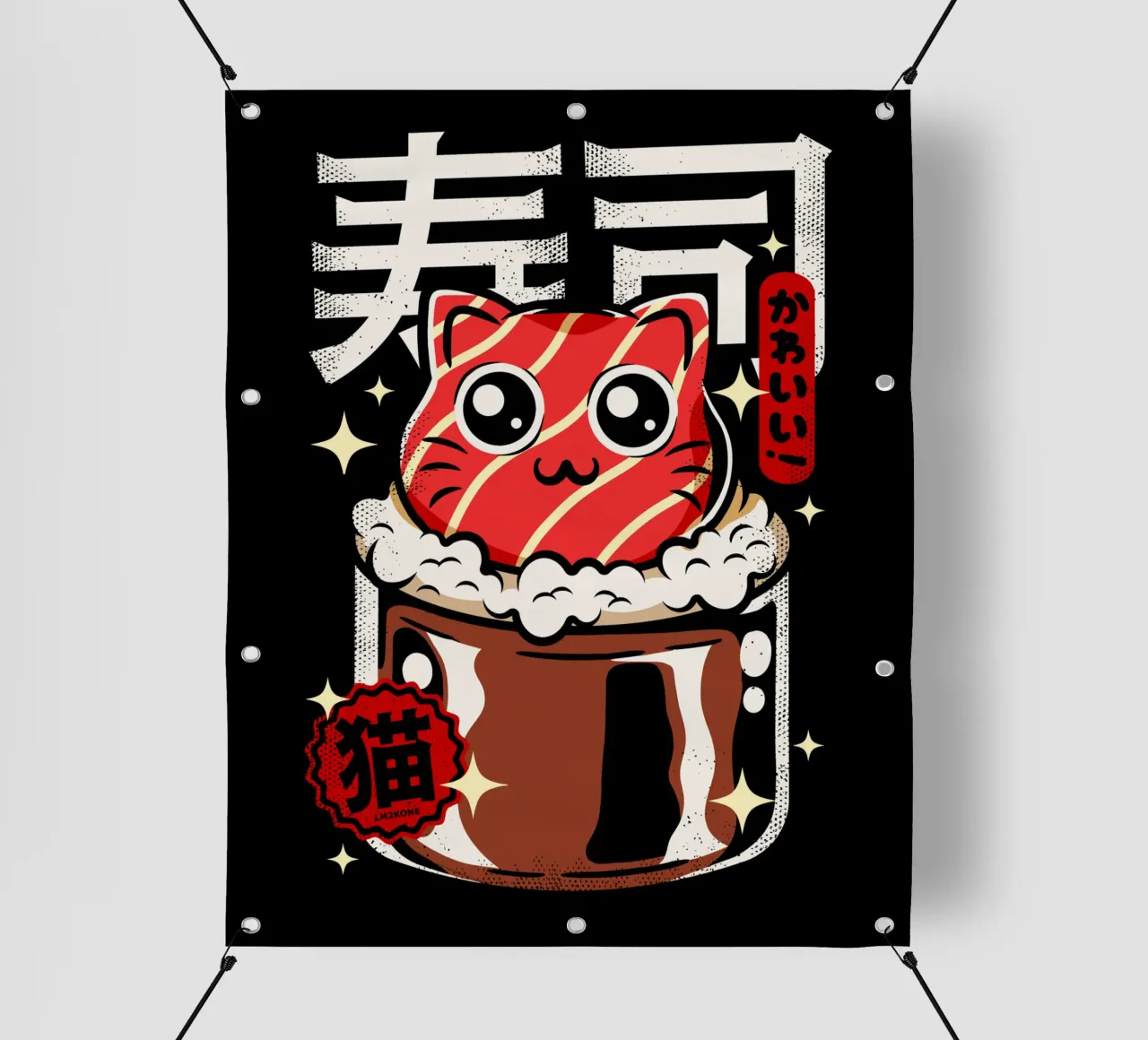 Gatto Neko Sushi telo in pvc da LM2KONE