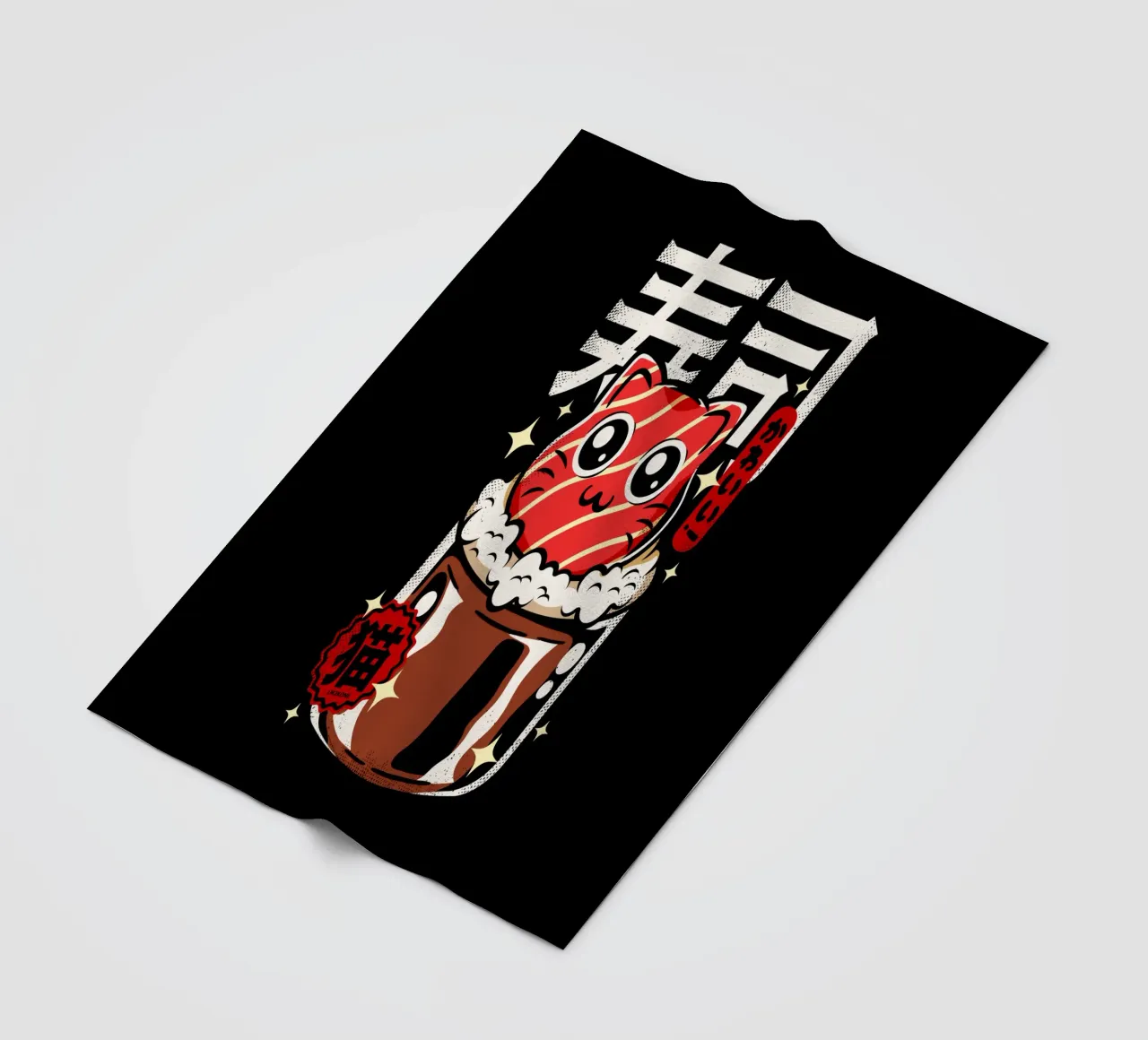 Gatto Neko Sushi coperta in pile da LM2KONE