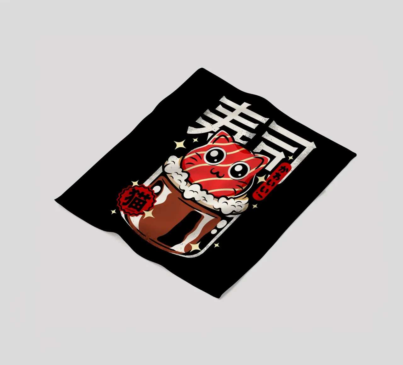 Gatto Neko Sushi coperta in pile da LM2KONE