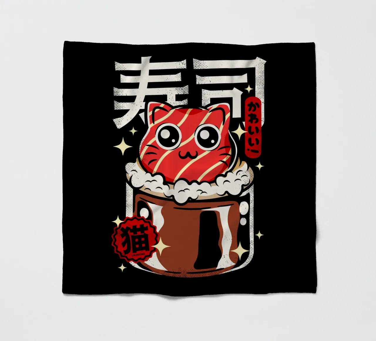 Gatto Neko Sushi coperta in pile da LM2KONE