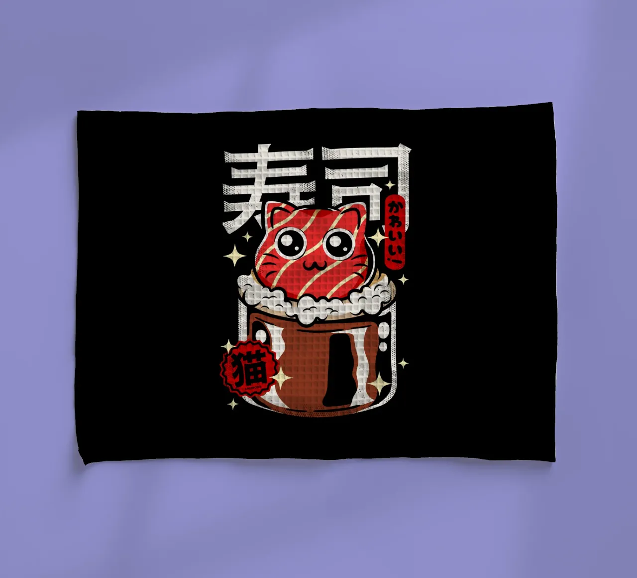 Neko Sushi Cat torchon de LM2KONE