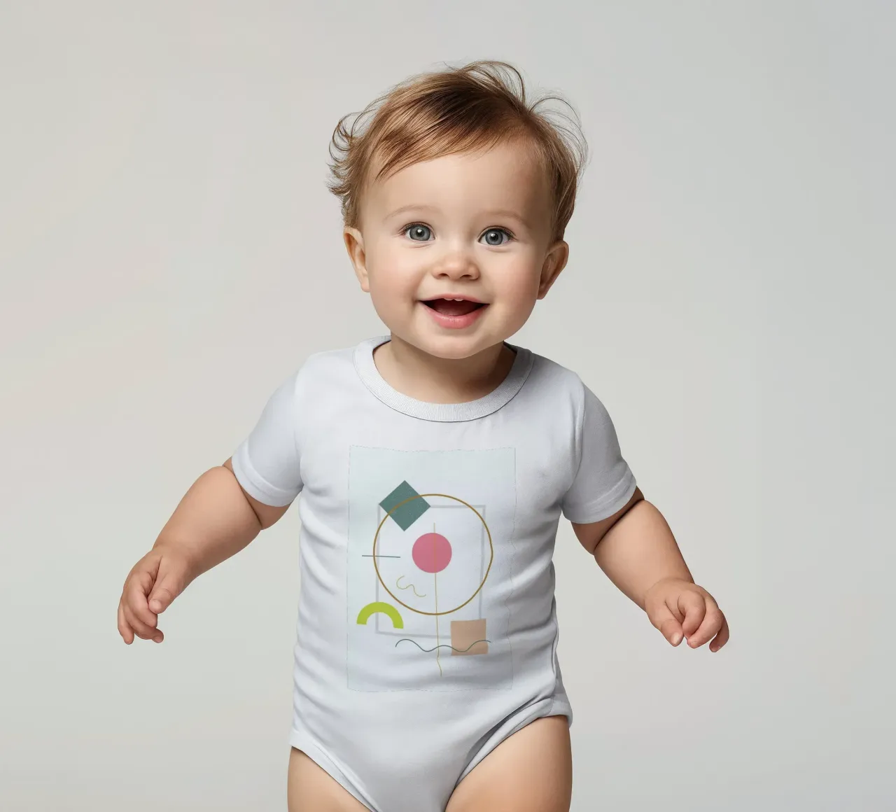 Abstract Flower body neonato maniche corte da Linda Gobeta