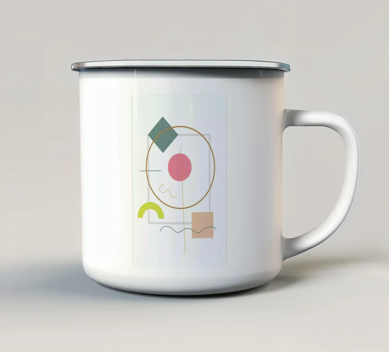 Abstract Flower tazza in smalto da Linda Gobeta