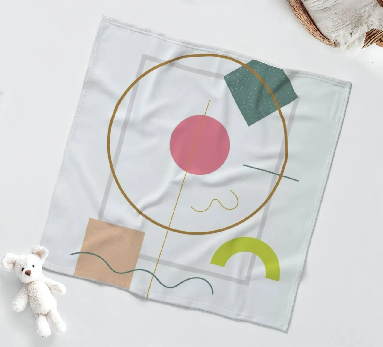 Abstract Flower coperta in pile da Linda Gobeta