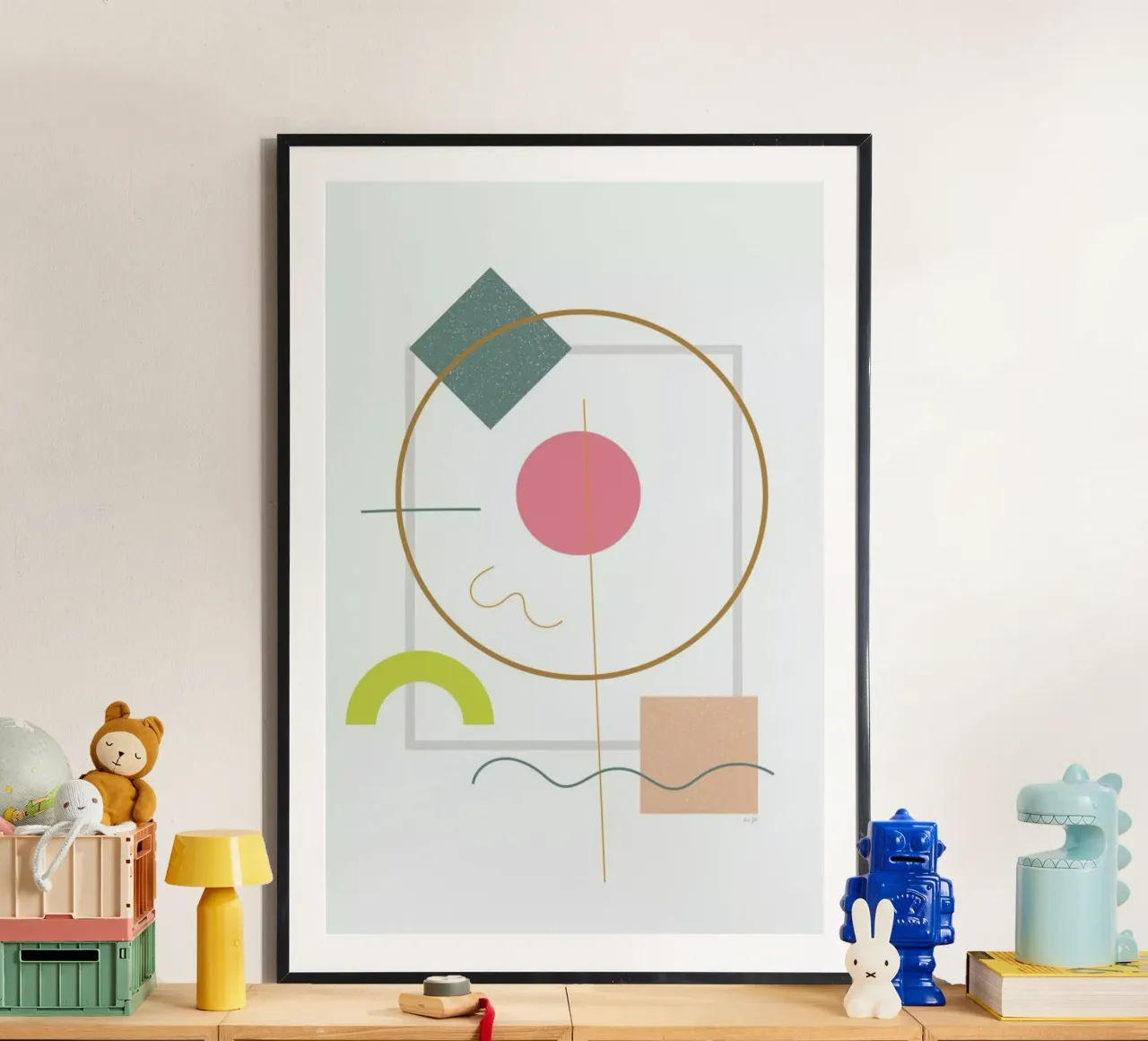 Abstract Flower poster con telaio in alluminio da Linda Gobeta