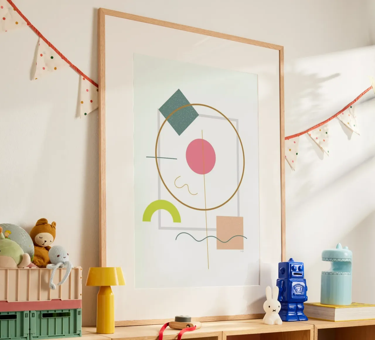 Abstract Flower poster con telaio in alluminio da Linda Gobeta