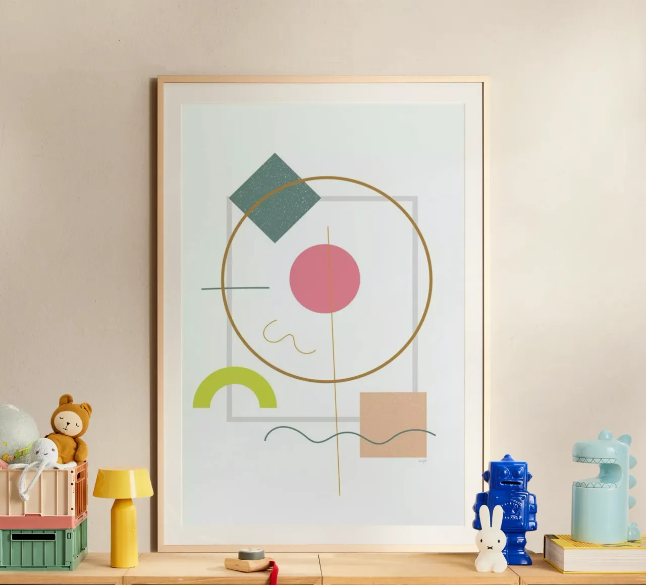Abstract Flower poster con telaio in alluminio da Linda Gobeta