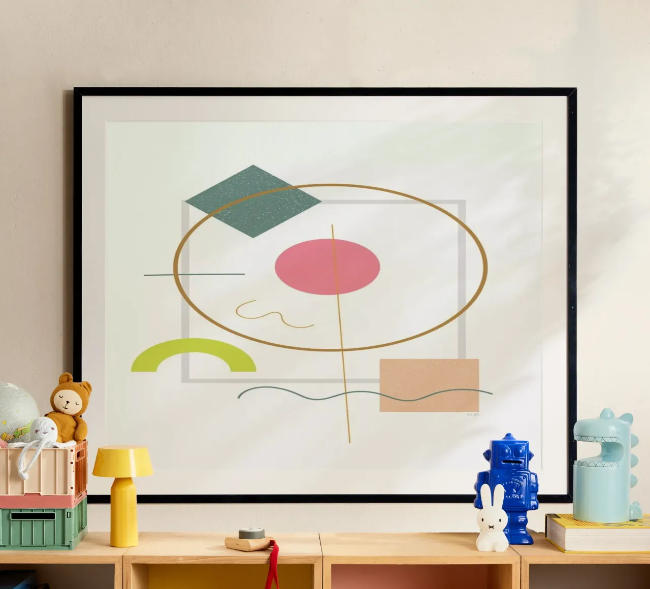 Abstract Flower poster con telaio in alluminio da Linda Gobeta