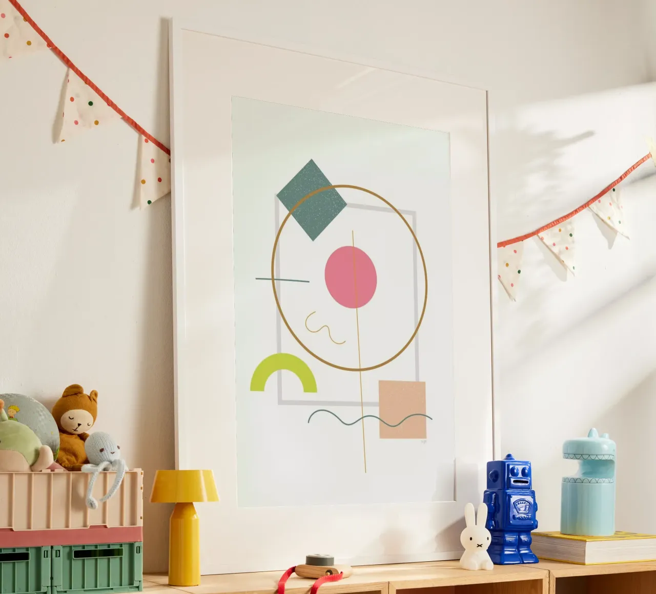 Abstract Flower poster con telaio in alluminio da Linda Gobeta