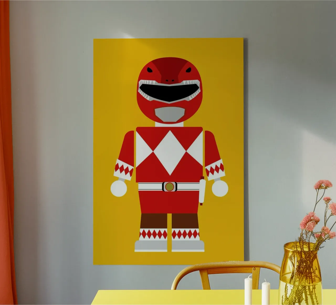Power Ranger Toy Red tela con Cornice a cassetta da Rafa Gomes