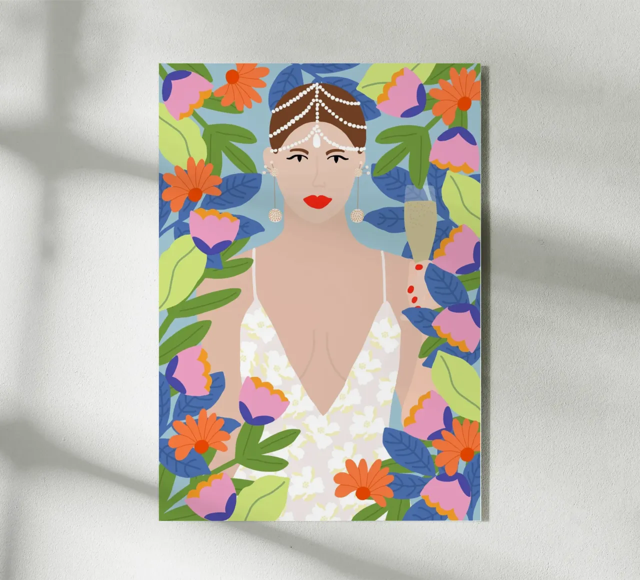 Summer Queen in Flowers acrylic glass by Pictufy Sun & Spirit