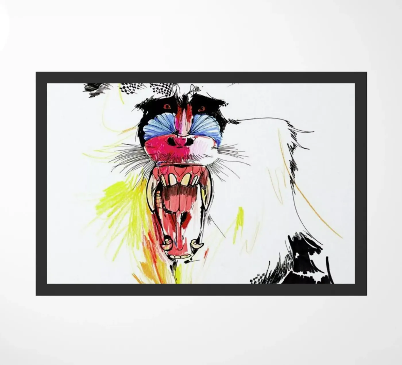 Baboon paillasson de Mala Alani