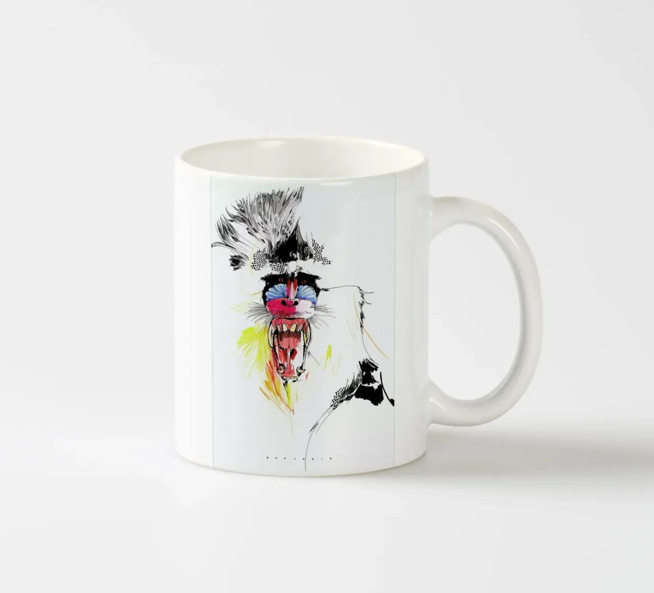 Baboon tazza in ceramica da Mala Alani