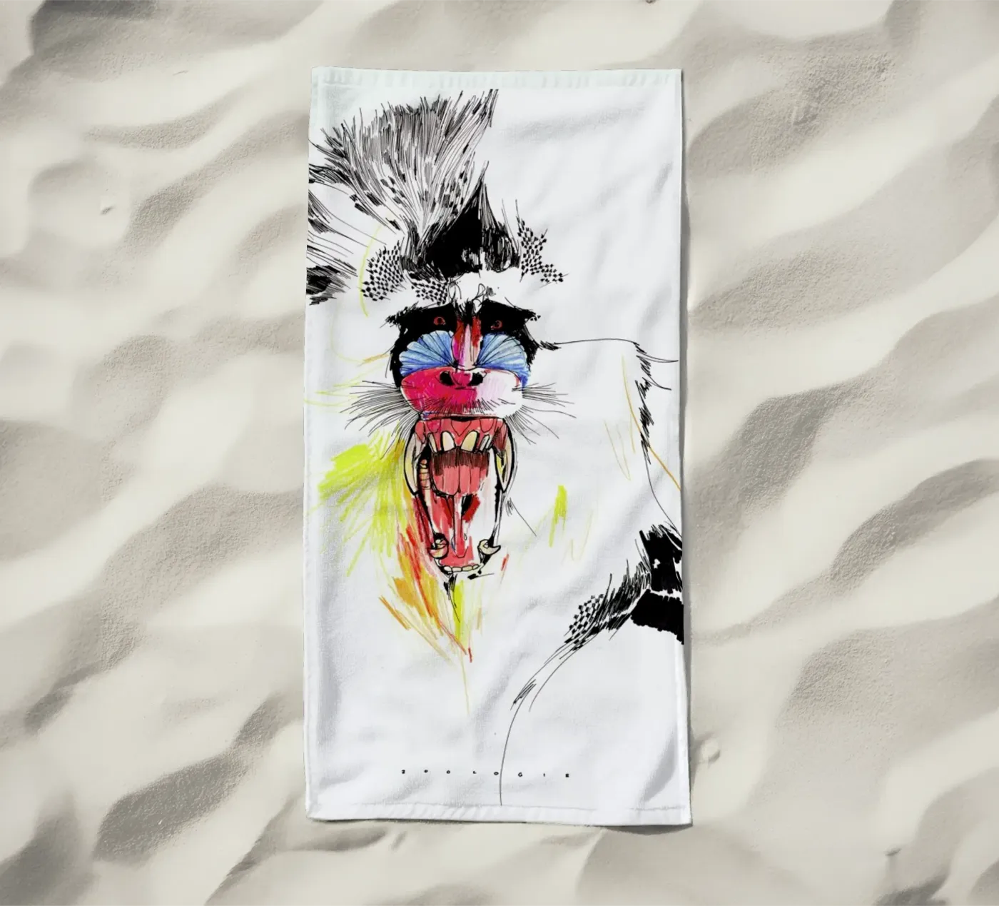 Baboon strandhanddoek van Mala Alani