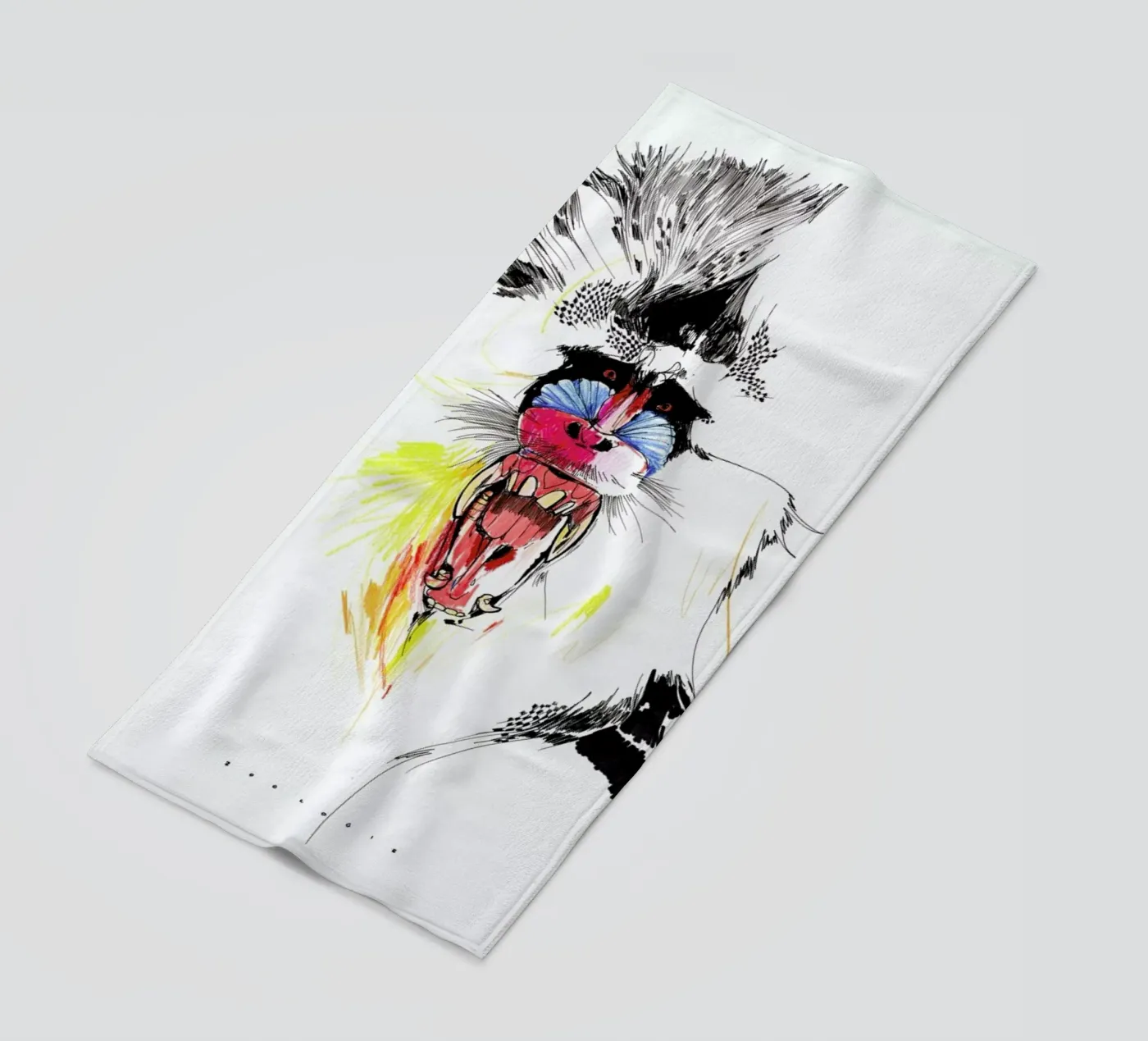 Baboon strandhanddoek van Mala Alani