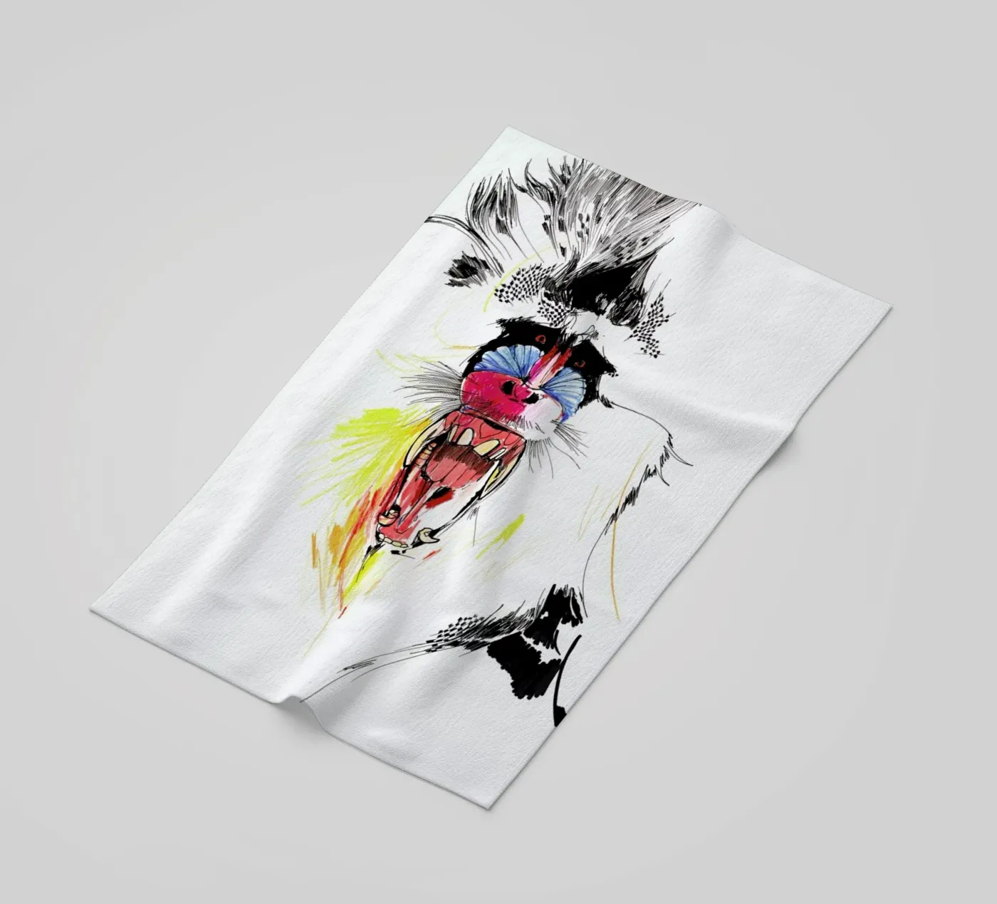 Baboon strandhanddoek van Mala Alani
