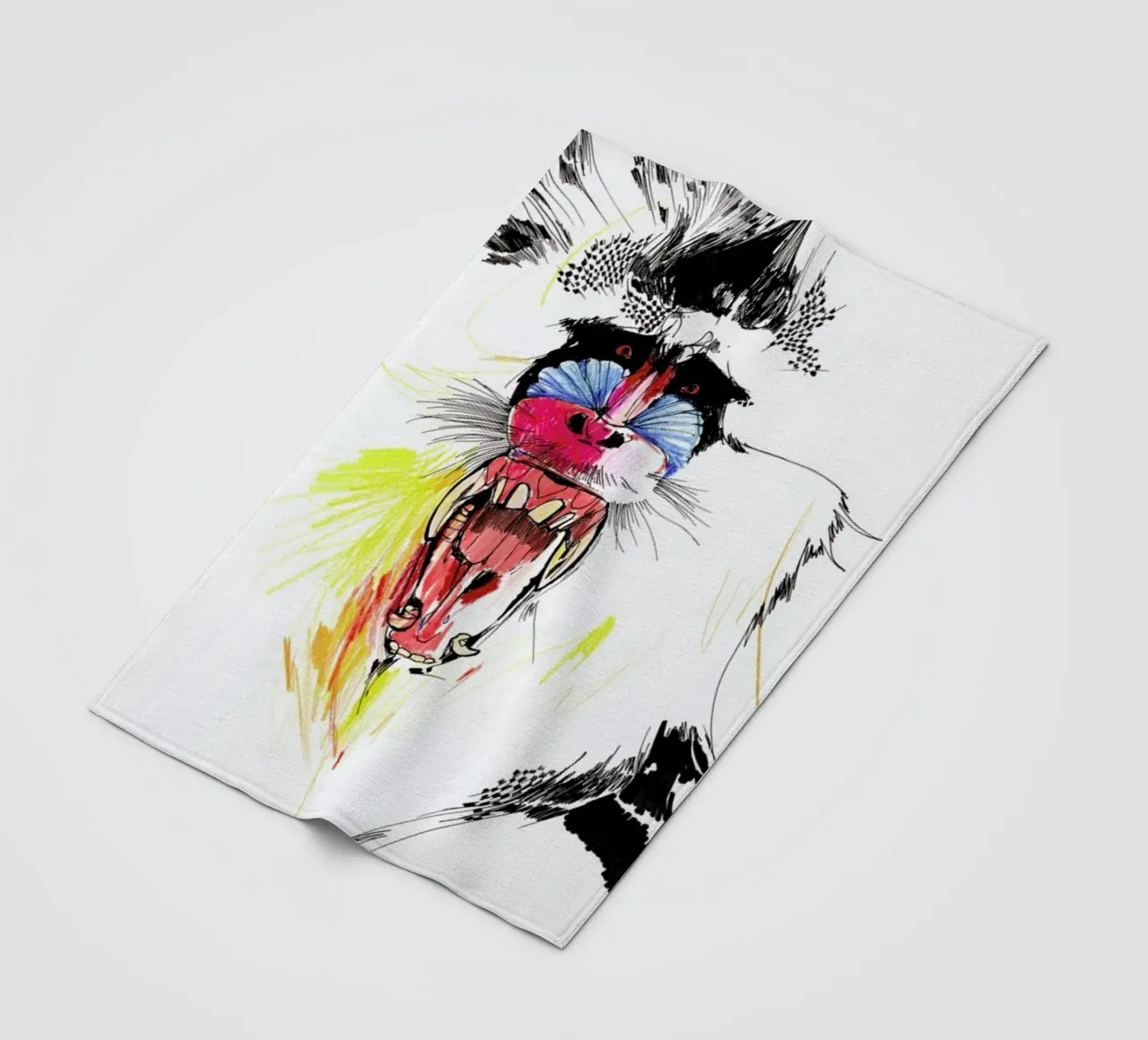 Baboon fleecedeken van Mala Alani