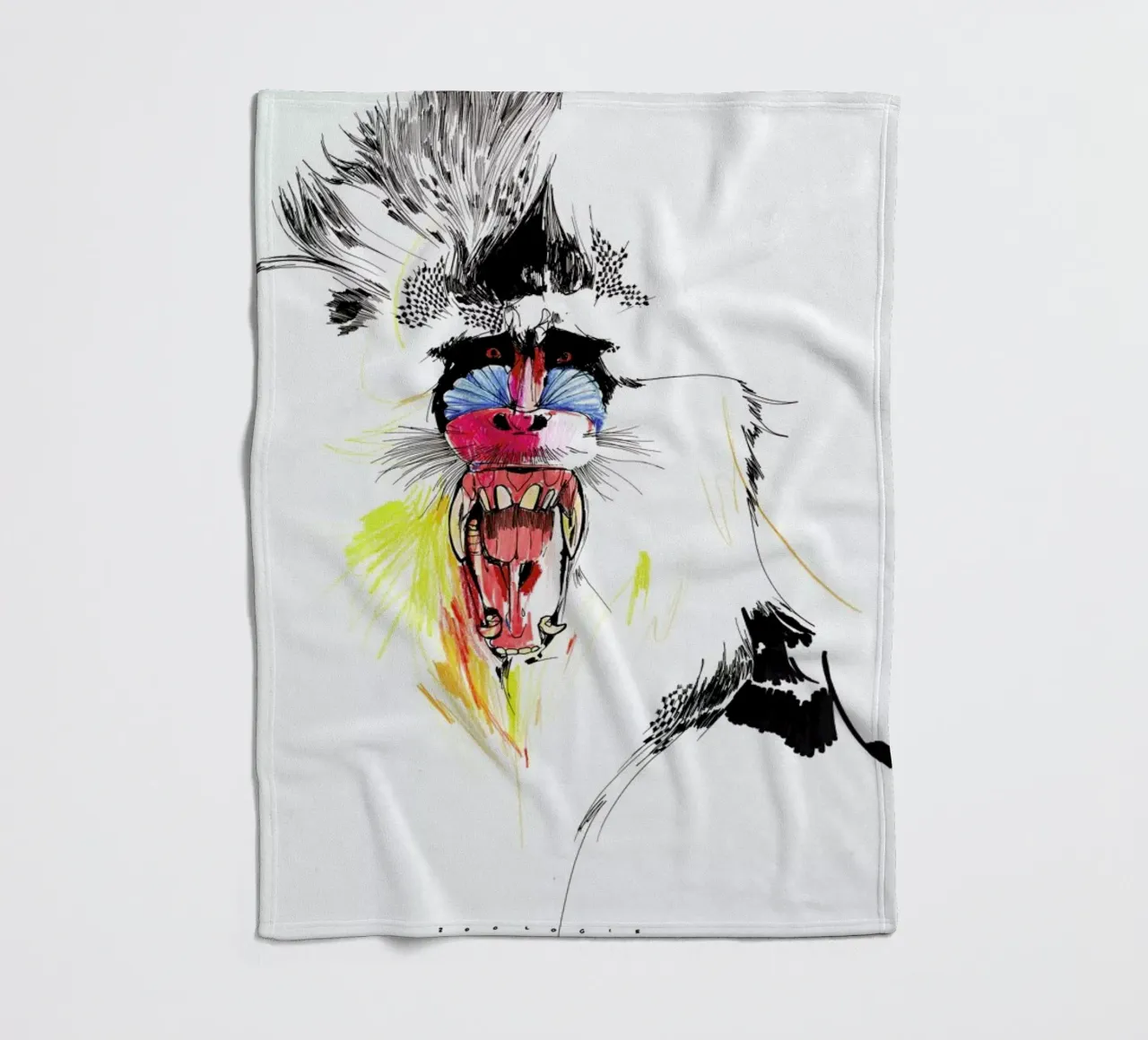 Baboon fleecedeken van Mala Alani