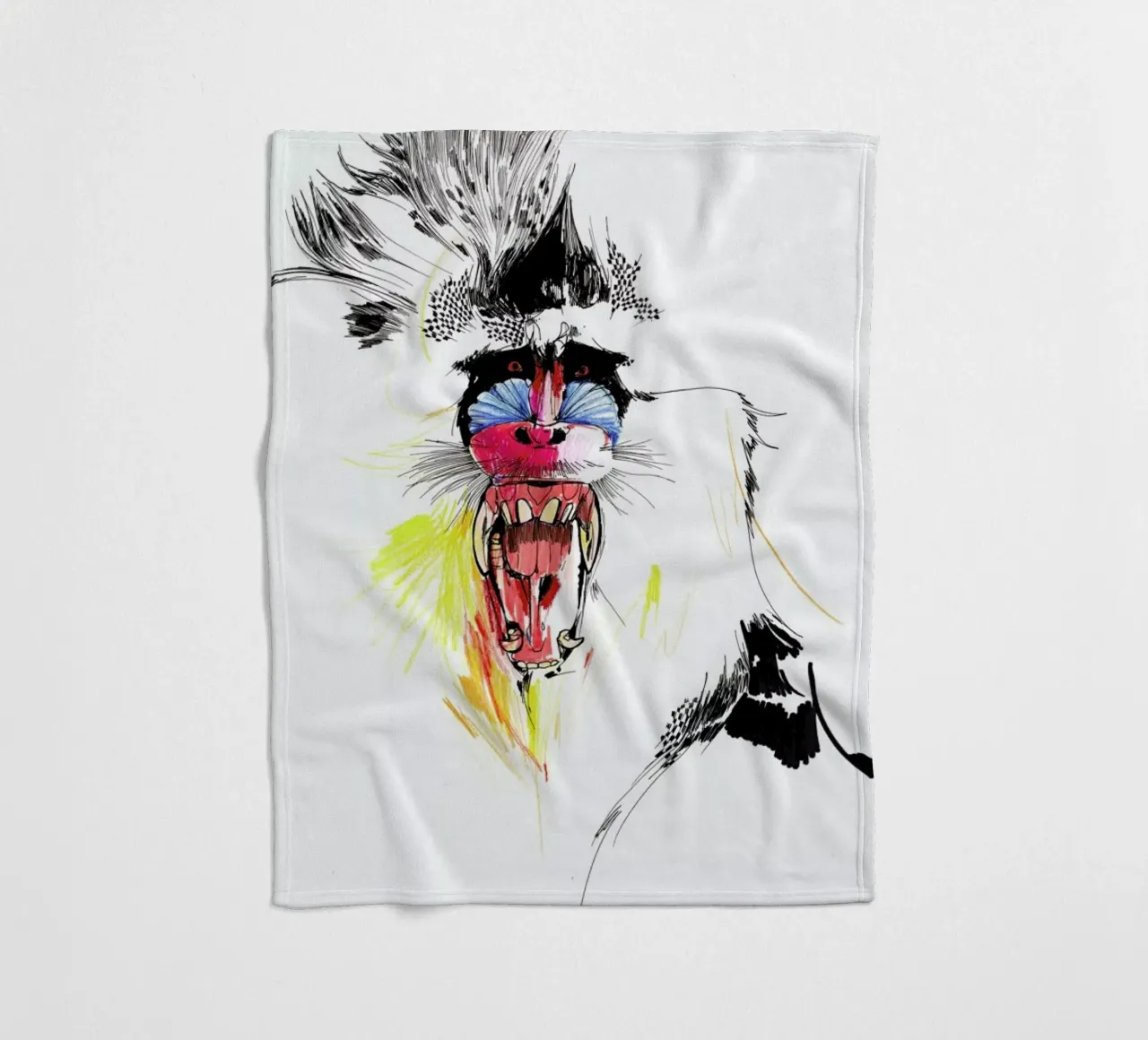 Baboon fleecedeken van Mala Alani