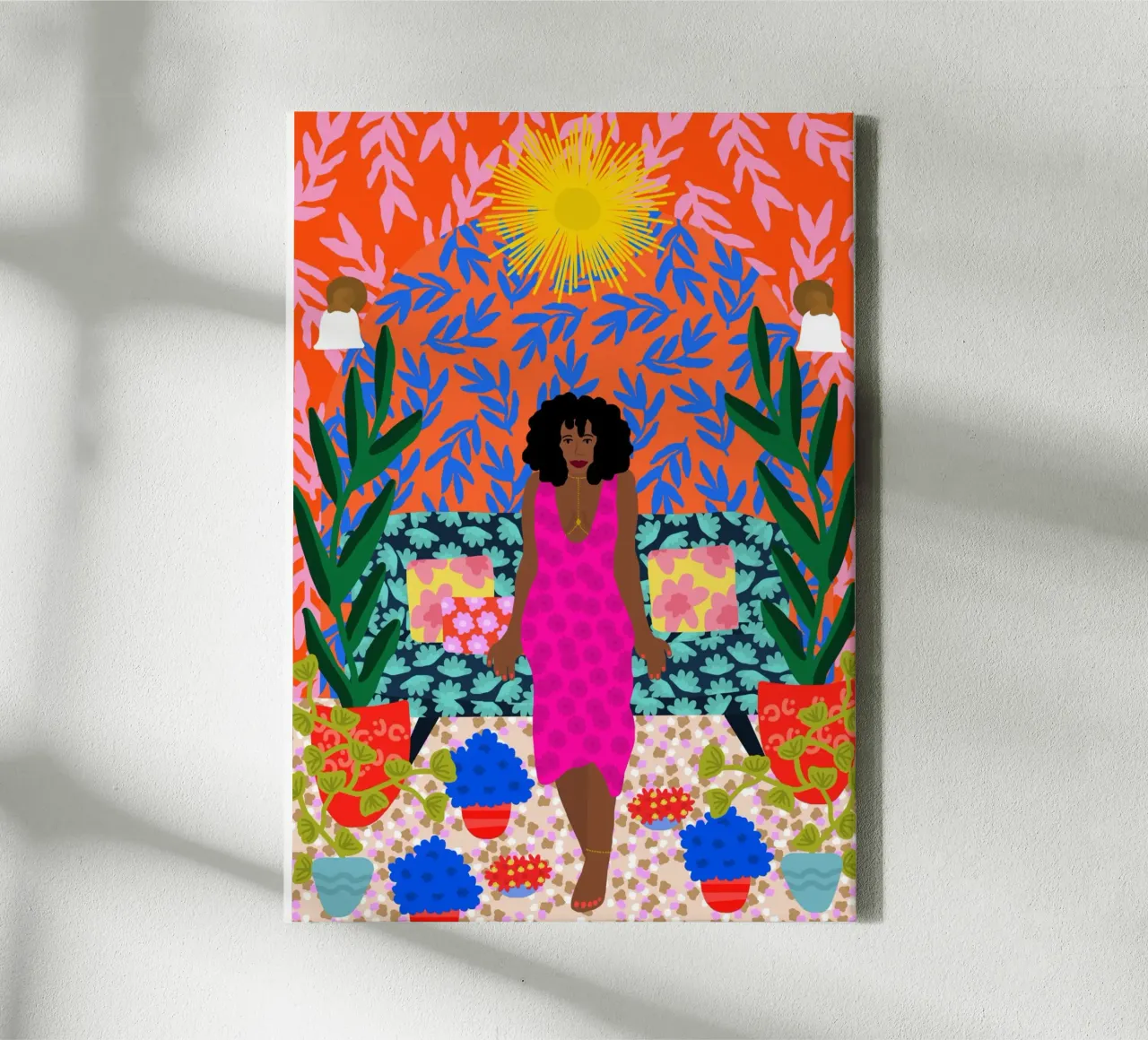 Stolz auf mich selbst sein Leinwand mit Schattenfugenrahmen von Pictufy Sun & Spirit