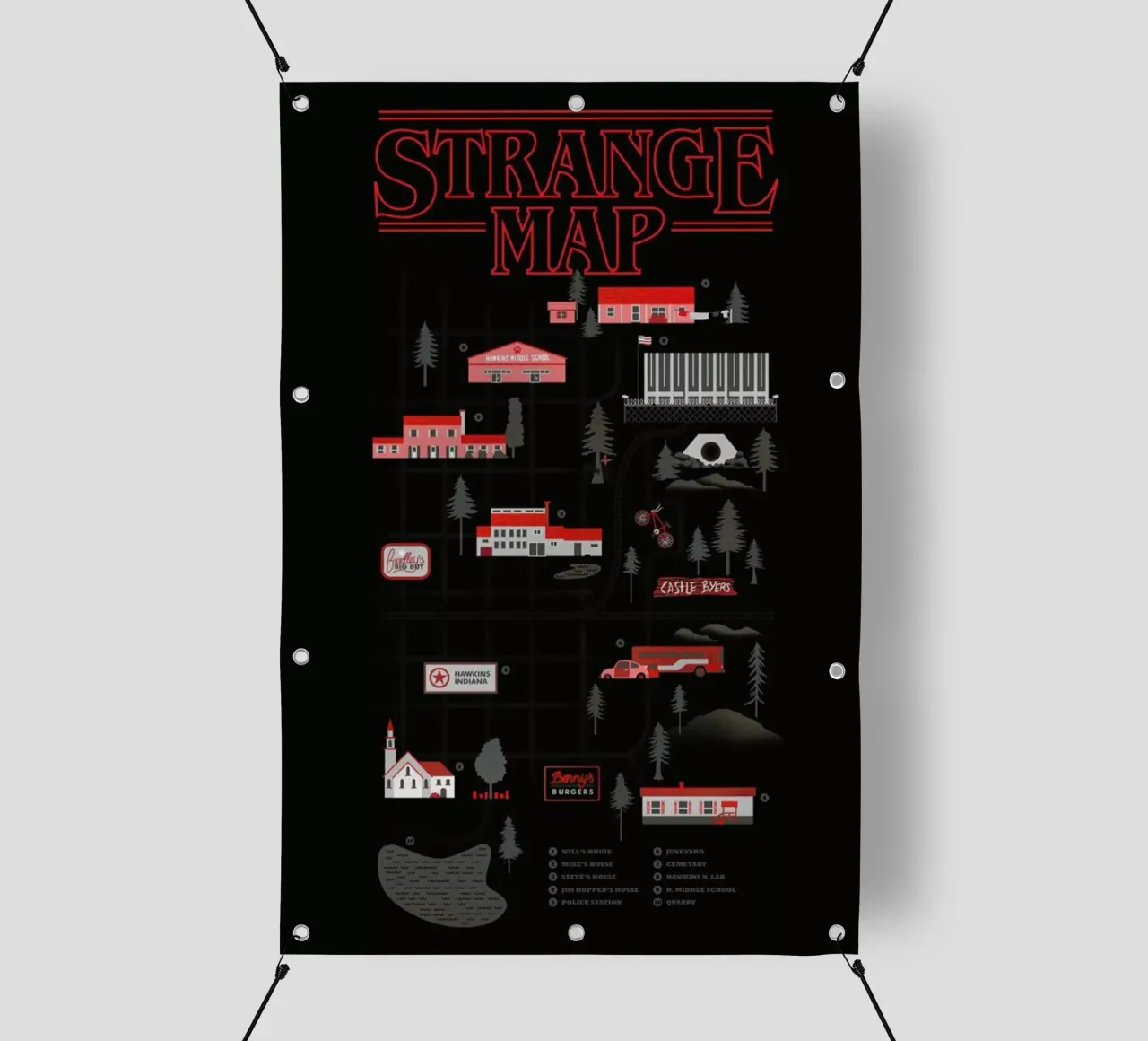 Strange Map telo in pvc da Róbert Farkas