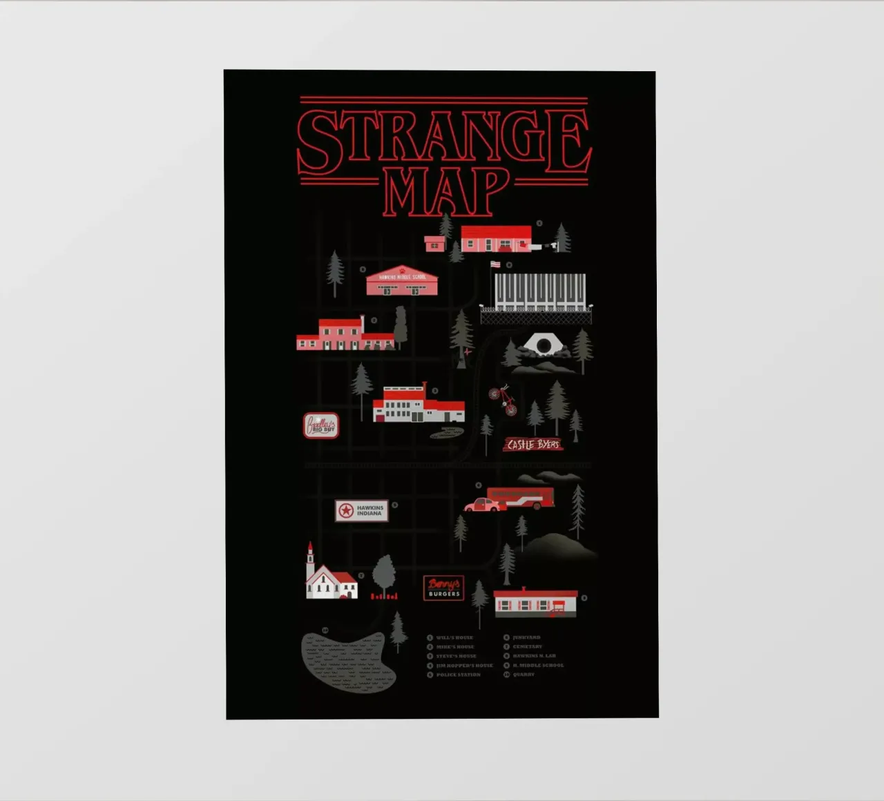 Strange Map telo in pvc da Róbert Farkas