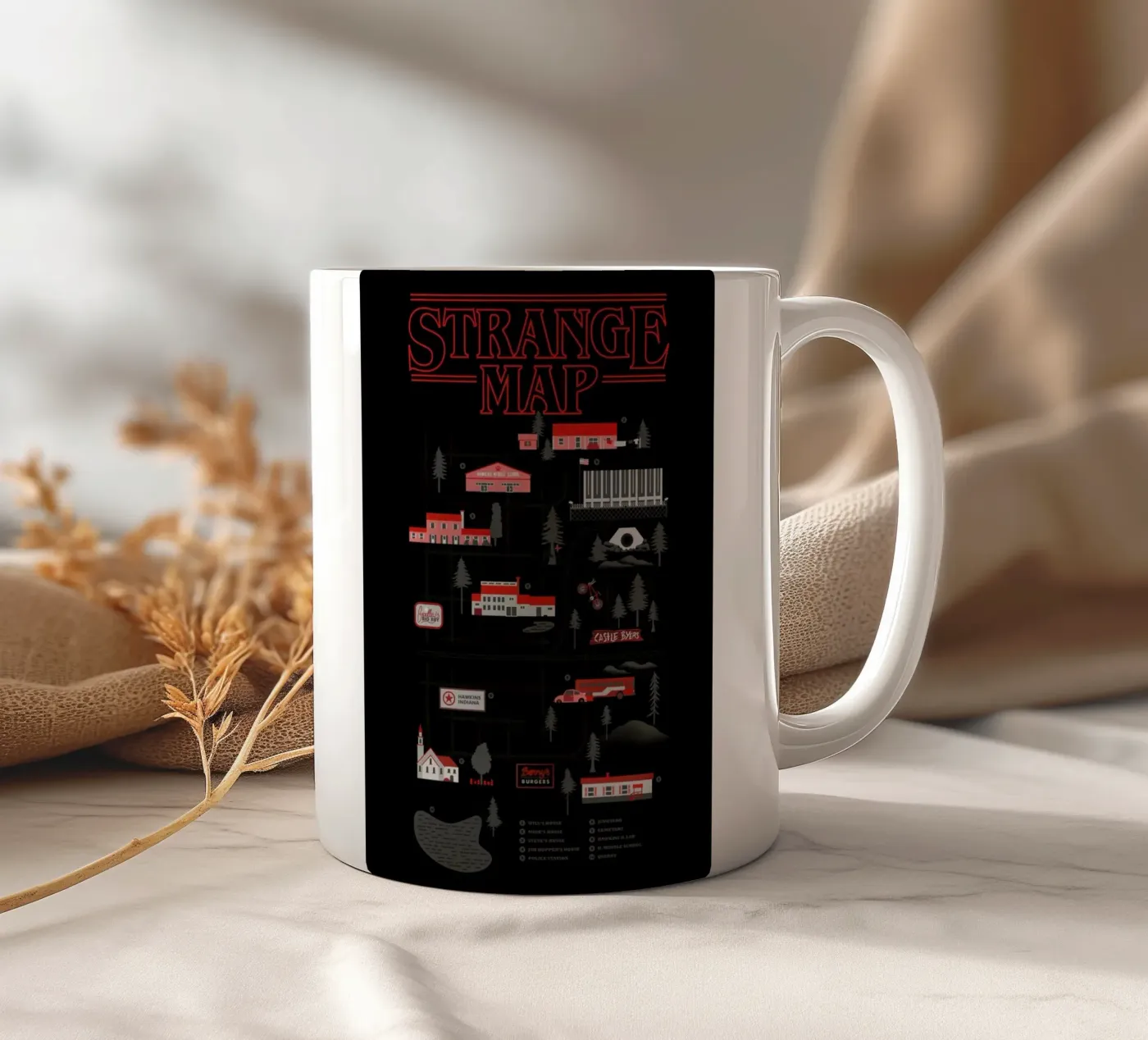 Strange Map ceramic mug by Róbert Farkas