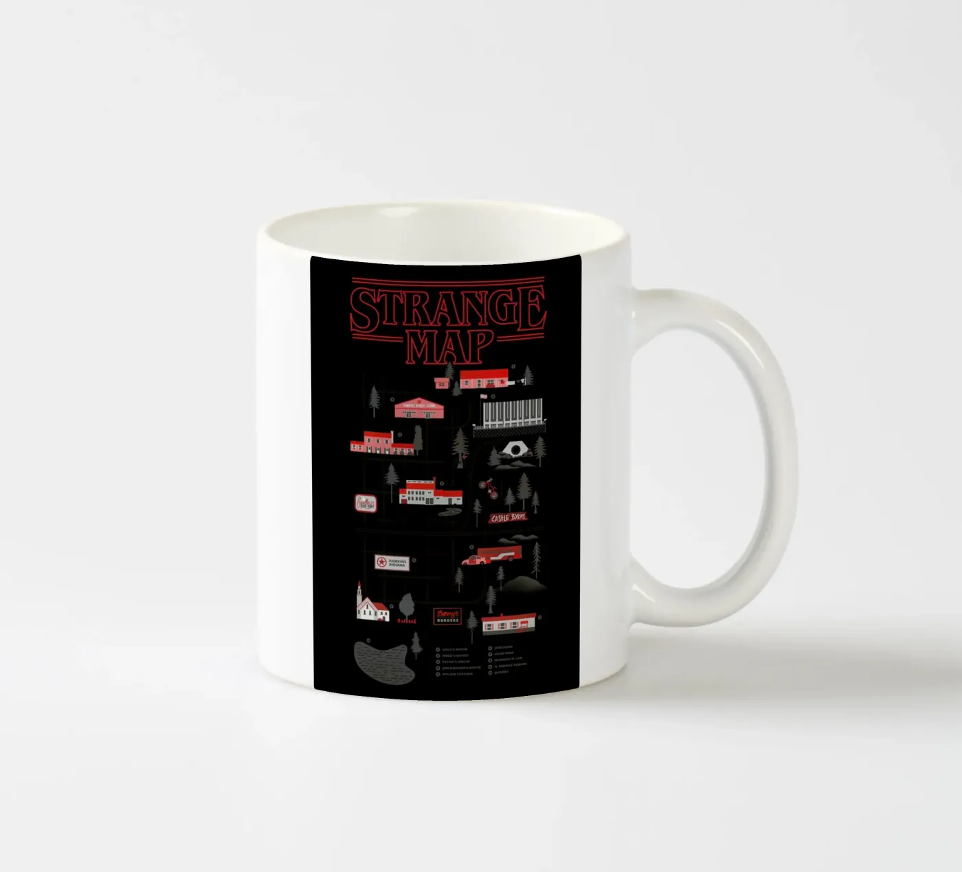 Strange Map ceramic mug by Róbert Farkas