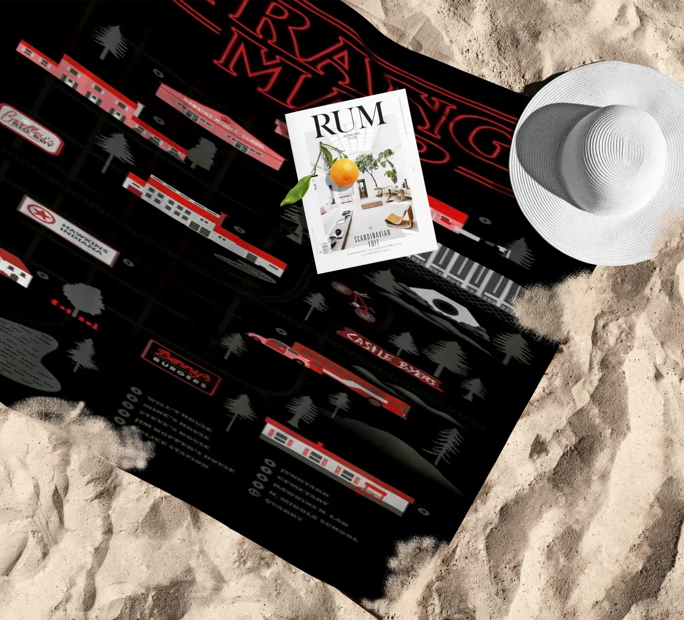 Strange Map Strandtuch von Róbert Farkas