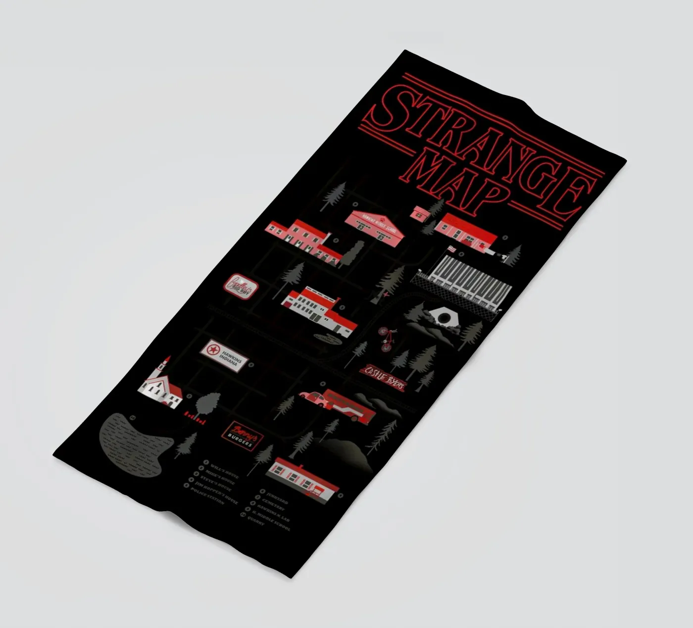 Strange Map Strandtuch von Róbert Farkas